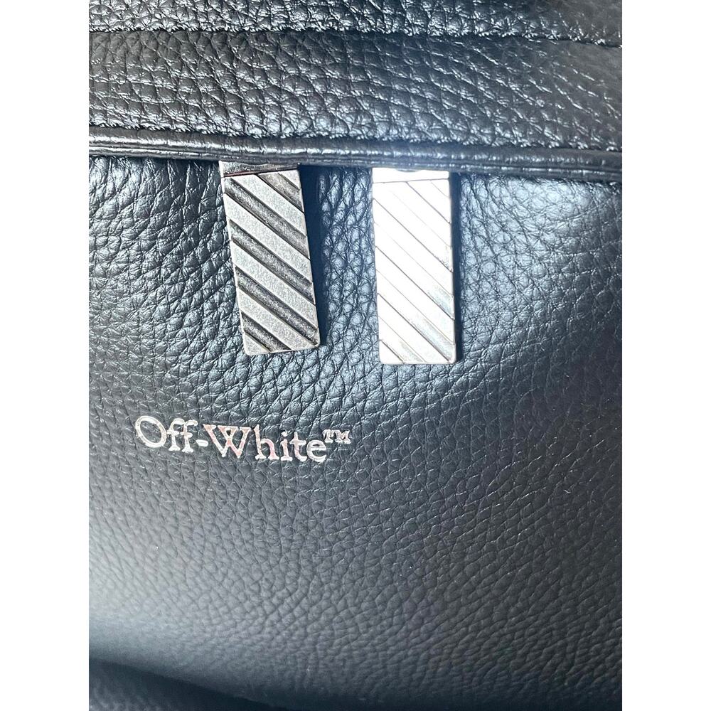 Off-White Industrial Strap Pebbled Leather Backpack Large Diagonal Stripe - Picture 10 of 16